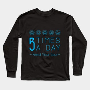 Feed Your Soul - Blue Long Sleeve T-Shirt